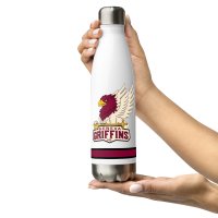Bouteille isotherme en métal de 500ml blanche - Logo Griffins