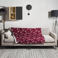 Couverture hivernale grenat 127x152cm - Logos pattern