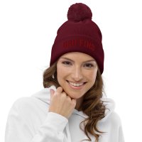 Bonnet à pompon brodé grenat - Griffins