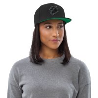 Casquette brodée flatcap noire - Tête de Griffins